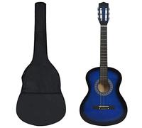 8 Piece Classical Guitar Kid Beginner Set Blue 3/4 36",Item colour-Blue