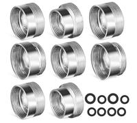 8 Piece Copper Faucet Adapter Set 22mm to 16mm 18mm 20mm