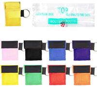 8 Piece CPR Face Shields, Resuscitation Face Shield First Aid with One Way Valve Breathing Barrier, Keychain Rescue Face Shields Emergency, Portable Keychain Emergency Kit for First Aid Aed Training