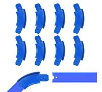 8-Piece Curved Track Pieces, 45° Banked Turn Compatible with Hot Wheels | 45 Degree Curve Connector, DIY Race Track Build Pieces, for 1:64 Vehicle & Slot Car