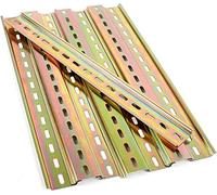 8 Piece Din Mounting Rails, 35mm Width Slotted Iron Rails