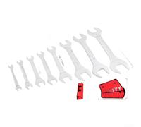 8 Piece Double Open End Wrench Set Featuring Full Metric Coverage 5.5 Mm To 27 Mm For Consistent Use In Repair Environments