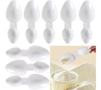 8-Piece Double-Sided Plastic Spoons Set (2.5ml & 5ml). Reusable for Medicine, Cereal Powder, Milk Powder, Coffee Powder, Washing Powder. Perfect for Cooking, Home, and Office use