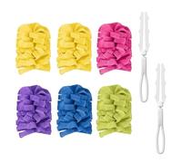 8-Piece Duster Refills, With 6 Reusable Microfibre Pads and 2 Extension Handles, Efficient Dust Magnet for Household Surfaces, Ceiling Fan Cleaning and Pet Hair Removal