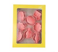 8 Piece Eid Mubarak Cookie Cutters Set for Festive Baking Featuring Lantern Star Moon and Mosque Shapes for Ramadan Desserts