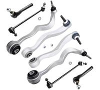 8 Piece Front Control Arms Kit With 4 Lower Rearward Forward Control Arms 2 Sway Bars Compatible With BMW 525i 528i 530i 535i 545i 550i M5