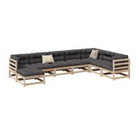 Garden Sofa Set 8 Piece Outdoor Sofa Set Corner Sofa Solid Wood Pine vidaXL