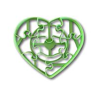 8 Piece Heart Shape Puzzle Multi Cutter