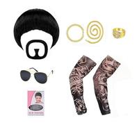 8-Piece Ibiza Final Boss Costume for Men, Funny Outfit Set for Cosplay