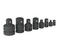 Loops 8 Piece Impact Socket Adaptor Set - Drop Forged Steel - Corrosion Resistant in Metallics Loops Metallics