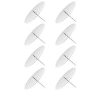 8 Piece Iron Wreath Candle Fixing Tool for Christmas Birthdays | Silver Finish, Sturdy Wax Catching Support, Holds Large Candles, Festival Use, Bulk Set of Eight
