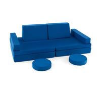 8-Piece Kids Play Couch Sofa Modular Convertible Foam Playset COSTWAY Green One Size