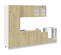 8-Piece Kitchen Cabinet Set Sonoma Oak Wall Mounted Storage vidaXL
