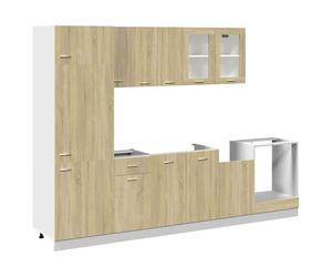 8-Piece Kitchen Cabinet Set Sonoma Oak Wall Mounted Storage vidaXL