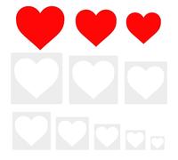 8 Piece Large Heart Stencils for Crafts, Reusable Different Sizes Heart Shape Stencil Spraying on Wall, 5 Point Plastic Heart Templates for Fabric Walls Arts Paper Home Decoration