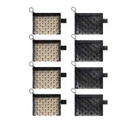 8-Piece Love Mesh Cosmetic Bag, Light and See-Through Classified Storage, Ziped and Portable, Suitable for Storing Lipstick, Headphones and Small Items.