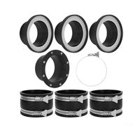 8-Piece Magnetic Quick-Connect Dust Collection Kit, 4in Rubber