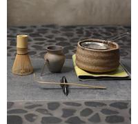 8-Piece Matcha Whisk Set - Complete Bamboo Matcha Kit with Whisk, Bowl, Sifter, Scoop, Scoop Holder, & Cleaning Brush for Matcha Lattes & Ceremonial-Grade Japanese Tea