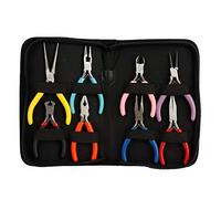 8 Piece Mini Pliers Set Steel Long Round Flat Nose Jewelry Making Tool