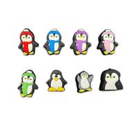 8-Piece Pingu Croc Charms Set for Kids and Adults - Fun Durable PVC Shoe Decorations, Keychains, Zipper Pulls, DIY Crafts - Cute Penguin Shoe Accessories & Personalized Gift