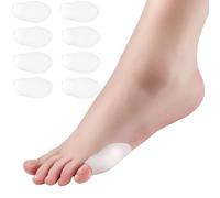 8 Piece Pinky Toe Gel Bunion Protector Silicone Tailor's Bunion Corrector Little Toe Separator Cushion Soft Gel Pads Alignment Relief Bunionette Pain Relief for Callus Blisters Corns Foot Care Unisex