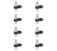 8-Piece Pneumatic Push-to-Connect Air Flow Control Valves for 5mm & 6mm Tubing - Copper-Plastic Fittings Compatible with Garden Watering Equipment(SL4-02)
