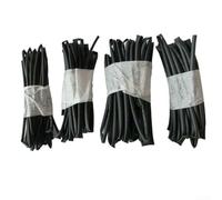 8-Piece Polyolefin Heat Shrink Tubing Set, 3mm/4mm/5mm/6mm ID, Black PE Insulated Sheath for Wire Joint Protection & Electrical Insulation