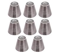 8 Piece Ponytail Holder Circle Cuffs for Thick or Thin Hair | ABS Glossy Finish, Smooth Texture, Secure Styling for Office Days, Weddings, Girls