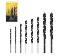 8-Piece Precision Drill Bit Set, Wood Twist Drill Bit Set (Specification: Diameter 3/4/5/6/7/8/9/10mm) with Storage Box - High Precision CNC Ground Twist Drill Bits for Hardwood, Softwood & Painted