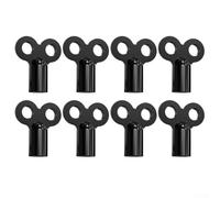 8-Piece Radiator Bleed Key Set for Central Heating Systems - Zinc Alloy Air Vent Tool with 5mm Square Socket, Black, Noise-Reducing & for Easy Operation
