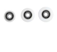 8-Piece Replacement Shower Door Rollers for 19mm/23mm/25mm Runner Wheels, Nylon Wheels with Stainless Steel Screws, Quiet Smooth-Gliding & Adjustable for Most Shower Enclosures