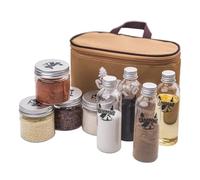 8 Piece Seasoning Bottles - Multifunctional Jars, Oxford Fabric Picnic Seasoning Bag | Multipurpose Clear Bottles with Carry Bag, Tr Containers