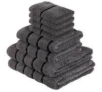 A2Z Luxurious 8 Piece Towel Bale Set 2x Bath Towels (66x118cm) - Towel 8 Piece Set Charcoal