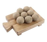 8-Piece Set Of Country-Style Decorative Balls, Handcrafted Twine-Wrapped Balls For Rustic Home And Office Centerpieces