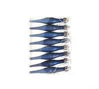 8 Piece Set of Shatterproof 9cm Icicle Ornaments with Convenient Hanging Loop for Decorating Christmas Trees, Wreaths, Garlands, and Seasonal Displays (Late Night Blue)