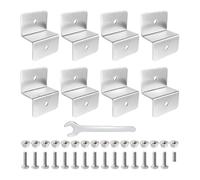 8-Piece Set Z-Type Solar Panel Mounting Brackets - Aluminum Alloy Kit with Nuts/Bolts & Wrench | for Motorhomes, Caravans, Yachts & Roofs | 30mm Width (1.18") Panel Compatibility