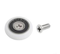 8-Piece Shower Door Roller Set for Replacement of 19mm/23mm/25mm Glass Door Wheels - Nylon Outer Wheel, Stainless Steel Screw, Adjustable & Quiet Sliding(19mm)