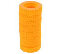 8 Piece Silicone Luggage Wheel Covers for Suitcase Wheels Orange
