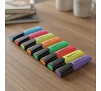 8-Piece Smudge-Proof Highlighter Set with Durable Chisel Tip for Young & Adults