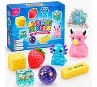 8 Piece Squishy Mystery Fun Box Set, Blind Box Malt Sugar Creative Slow-Return Squishies Pack, Fidget Relief Hand Relax Desk Decor Party Favor Gifts for Adult
