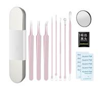 8-Piece Stainless Steel And Removal Set, Non-Šlip Texture With Cotton Pads Lens Strips, Complete Skincare Tool Kit In Tin Box, For Clear Healthy Skin, 1 Set