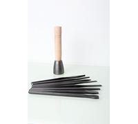 8 Piece Stone Carving Point, Flat & Bullnose Chisel Set with 600g Dummy Hammer
