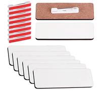 8 Piece Sublimation Name Tags Blank ID Badges with Self-Adhesive Pins, DIY Sublimation Badge Blanks for Office Workers, Students, Clothing