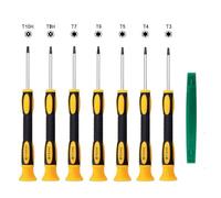 8 Piece Torx Screwdriver Set, Fixinus T3 T4 T5 T6 T7 T8 T10 Precision Magnetic Torx Screwdriver with Pry Tool Compatible with PS5 PS4 PS3 Xbox One Xbox 360 PC