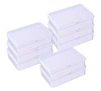 8-Piece Transparent Accessories Organizer - Square Mini Storage Box with Lid for Jewelry Classification & Sample Display