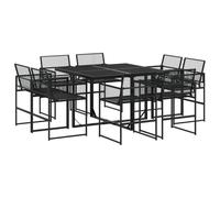 (8 piece) vidaXL Garden Dining Set Outdoor Table and Chair Poly Rattan