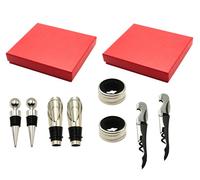 8-Piece Wine Gifts Starter Set including Corkscrew Bottle Pourer Stopper