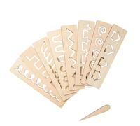8-Piece Wooden Tracing Board Set, Preschool Learning Stencils, 2x8 Inch | Preschool Learning Toy with Smooth Sanded Edges, Splinter-Free , Safe for Little Hands, Durable Wood Construction
