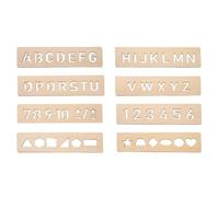 8-Piece Wooden Tracing Board Set, Preschool Learning Stencils, 2x8 Inch | Preschool Learning Toy with Smooth Sanded Edges, Splinter-Free , Safe for Little Hands, Durable Wood Construction