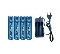 8 Pieces 3.7V 12000mAh Li-ion Rechargeable Battery Compatible With Flashlights Headlamps Fans Shavers Microphones Etc + Charger(2pc)